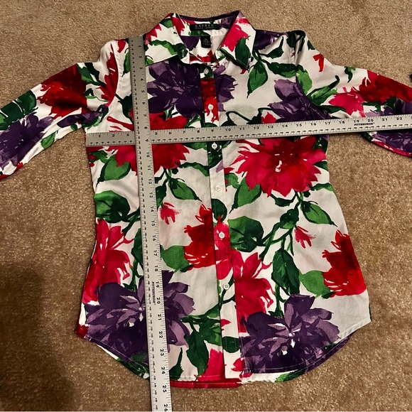 Ralph Lauren Vintage Long Sleeve Button Down Floral Shirt - Picture 5 of 7